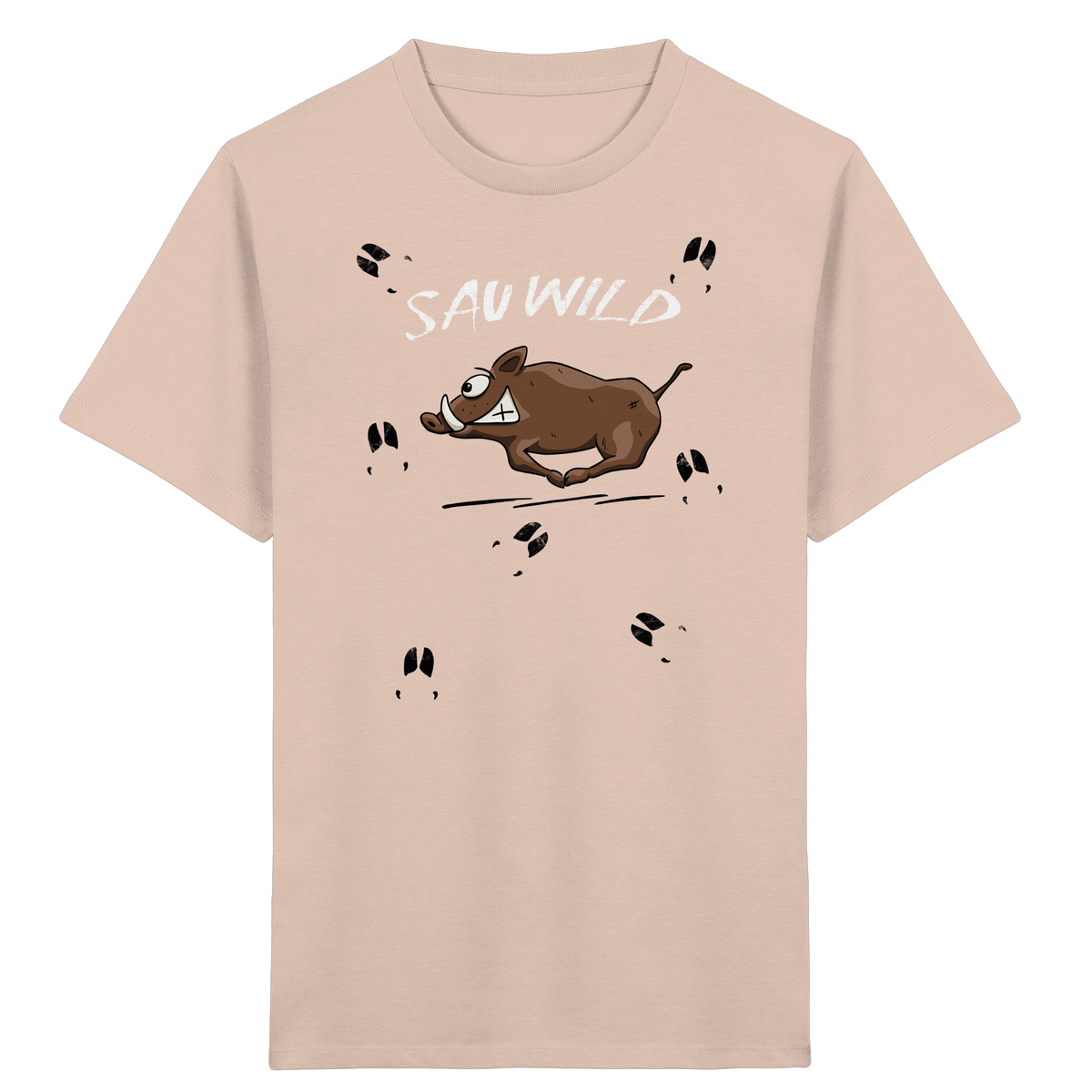 Sauwild wilde Sau | Wildschwein Keiler - Kids Organic Shirt