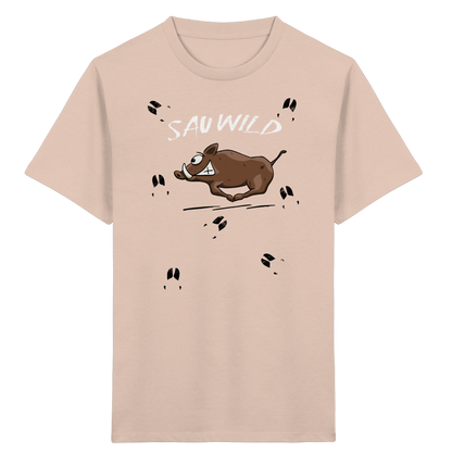 Sauwild wilde Sau | Wildschwein Keiler - Kids Organic Shirt
