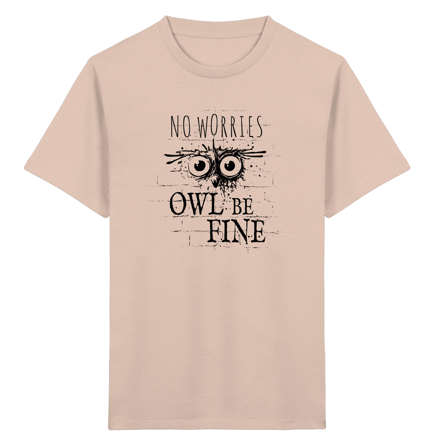 Owl Be Fine Street Art Eule - Kids Organic Shirt