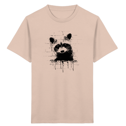 Funky Street Art Waschbär - Kids Organic Shirt