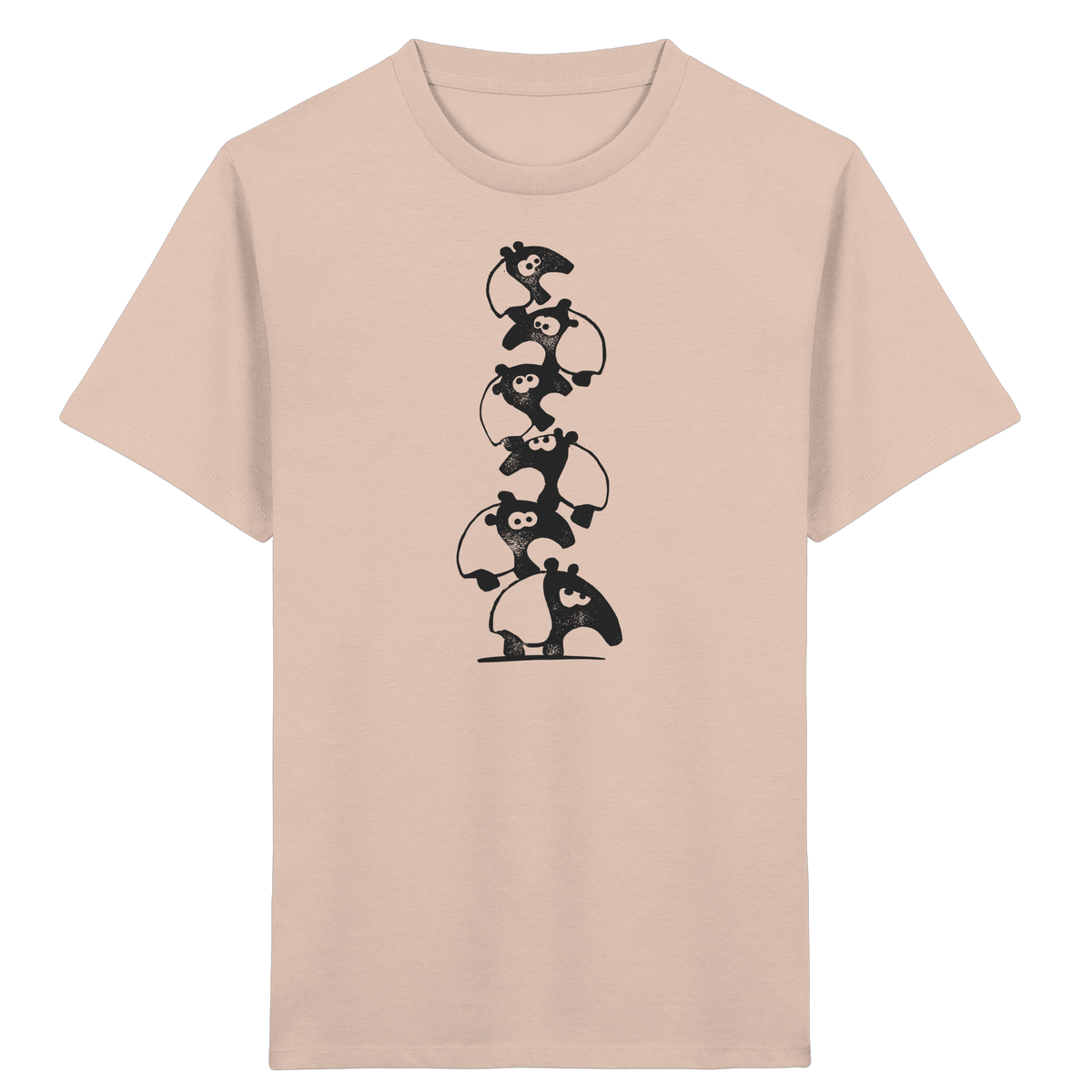 Lustiger Haufen aus Schabracken-Tapiren - Kids Organic Shirt