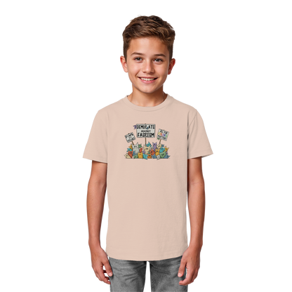 Demo-Katzen gegen Faschismus und für Vielfalt - Kids Organic Shirt