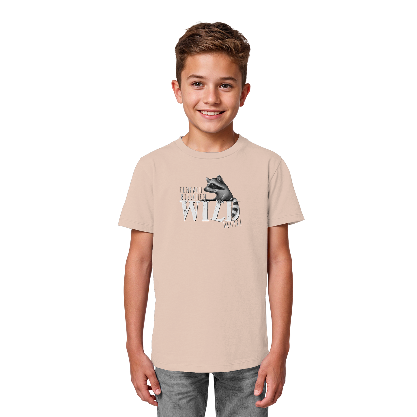Bisschen wild heute! Waschbär - Kids Organic Shirt