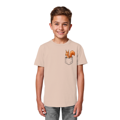 Lässiges Eichhörnchen In Tasche - Kids Organic Shirt