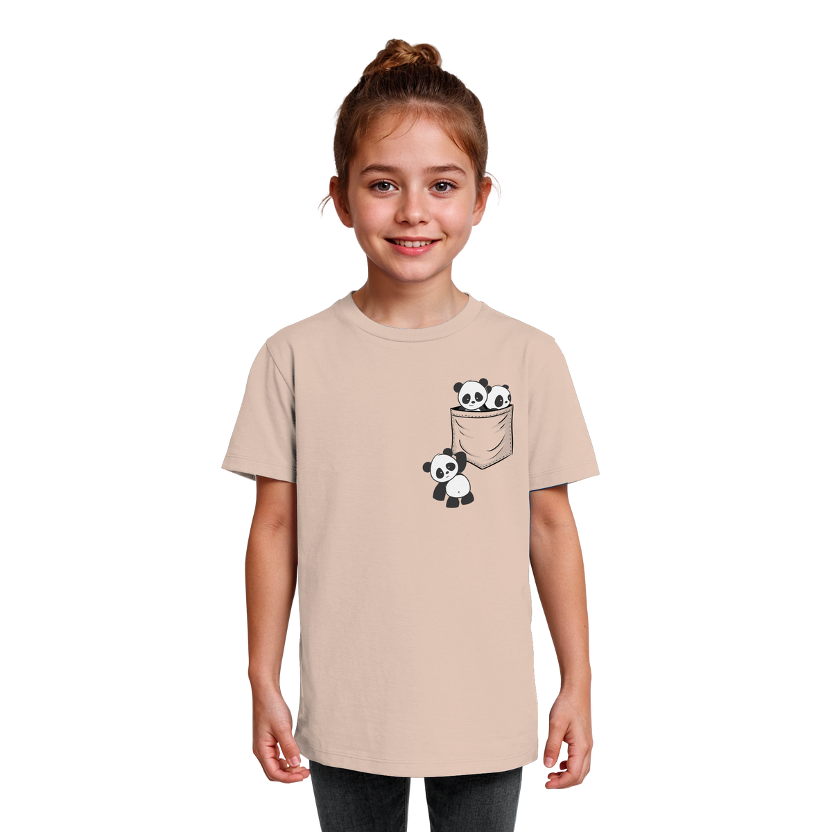 Kawaii Pandas in der Tasche - Kids Organic Shirt