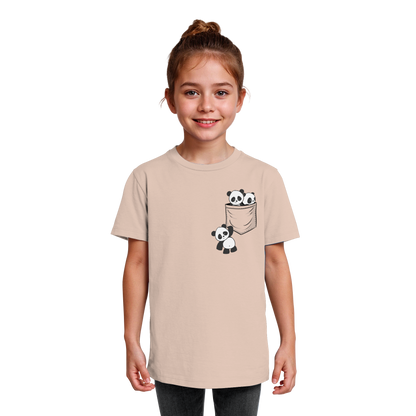 Kawaii Pandas in der Tasche - Kids Organic Shirt