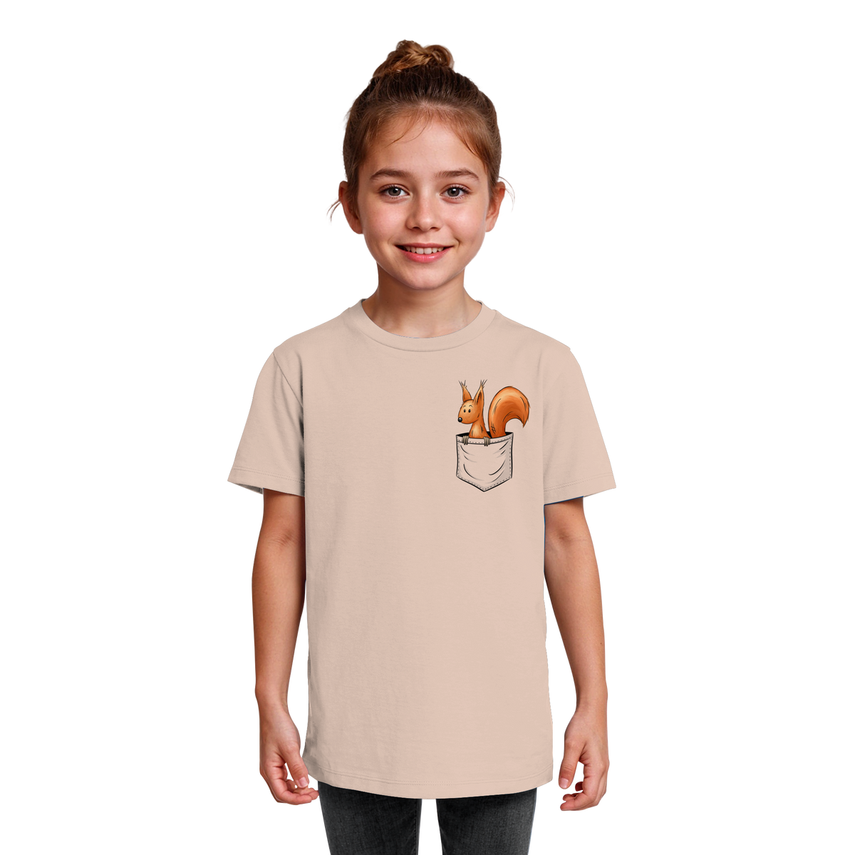 Lässiges Eichhörnchen In Tasche - Kids Organic Shirt