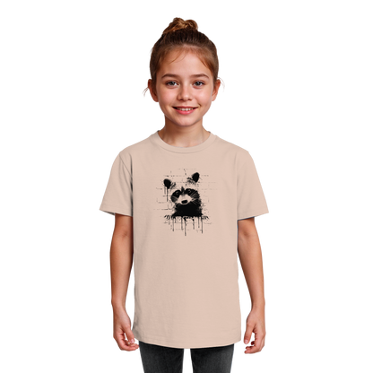 Funky Street Art Waschbär - Kids Organic Shirt