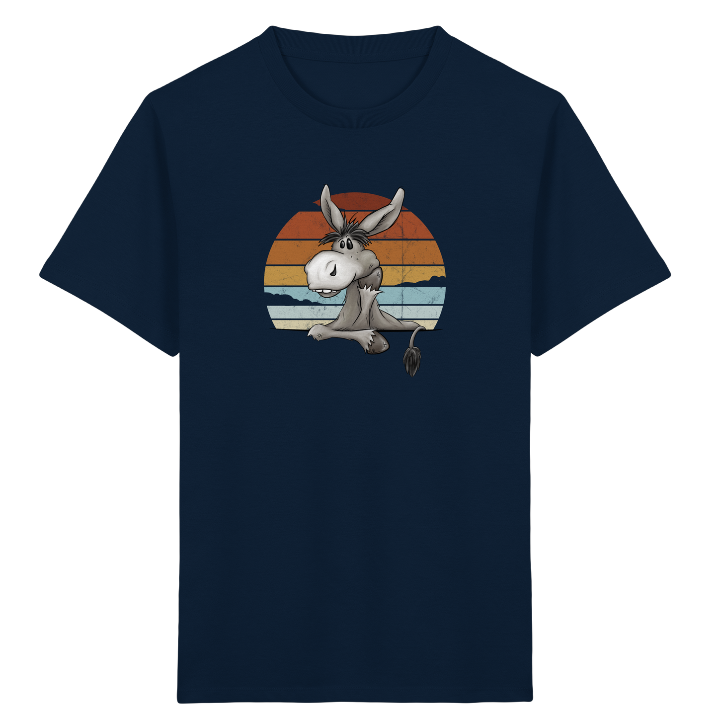 Lässiges Maultier Retro Esel - Kids Organic Shirt