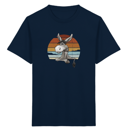 Lässiges Maultier Retro Esel - Kids Organic Shirt