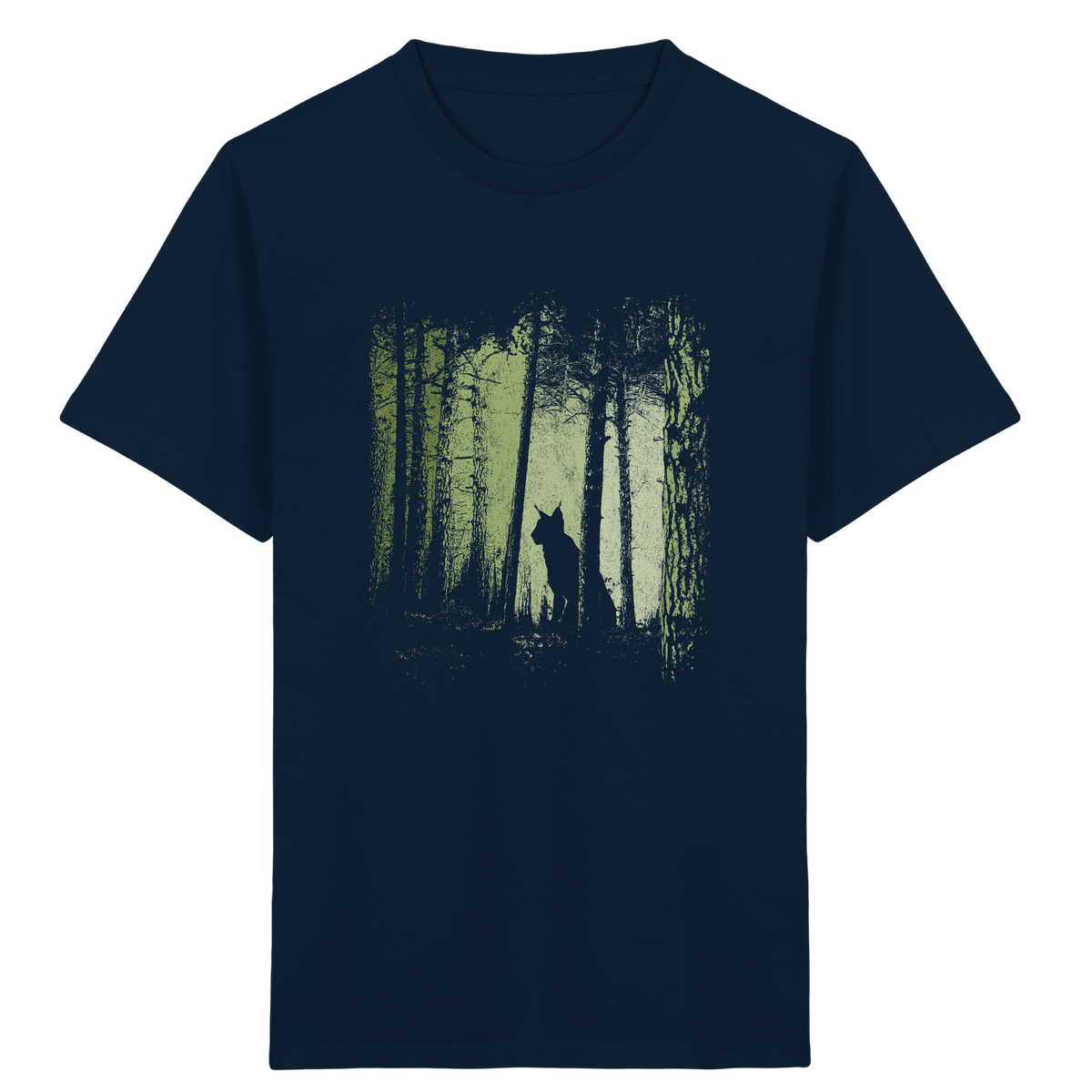 Luchs Wildkatze im Zwielicht Wald - Kids Organic Shirt