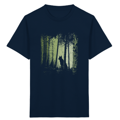 Luchs Wildkatze im Zwielicht Wald - Kids Organic Shirt