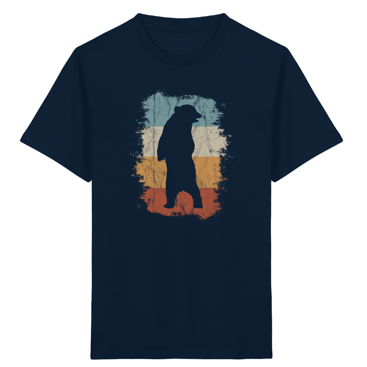Retro Bären-Silhouette - Kids Organic Shirt