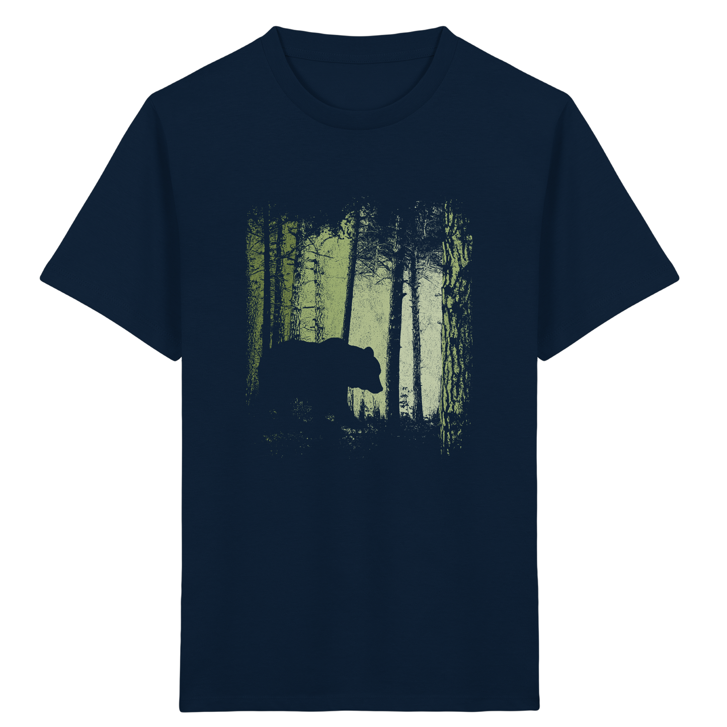 Braunbär im Zwielicht Wald - Kids Organic Shirt