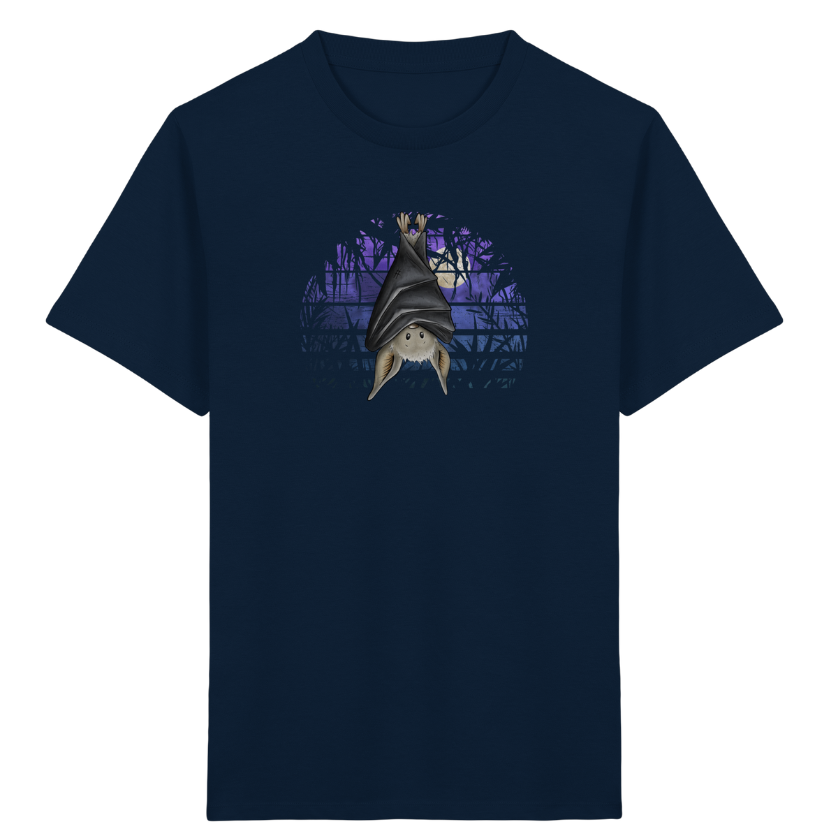 Fledermaus in blauer Nacht - Kids Organic Shirt