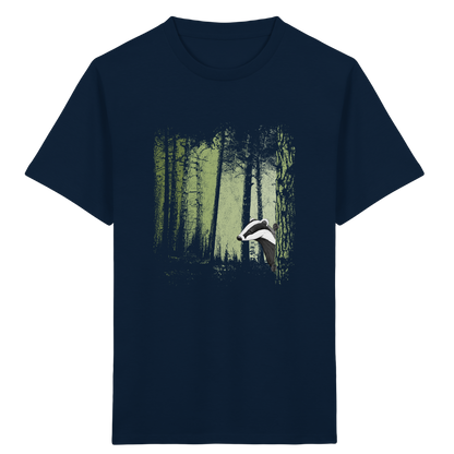 frecher Dachs im Zwielicht Wald - Kids Organic Shirt