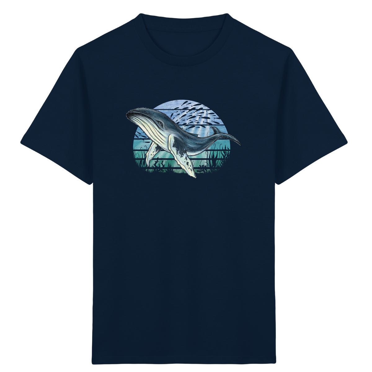 Retro Unterwasser Buckelwal - Kids Organic Shirt