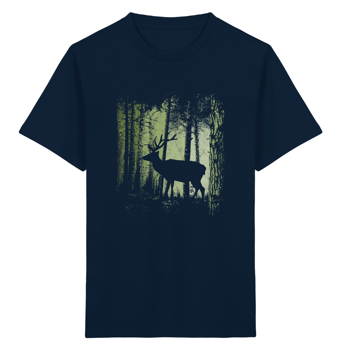 Hirsch im Zwielicht Wald - Kids Organic Shirt