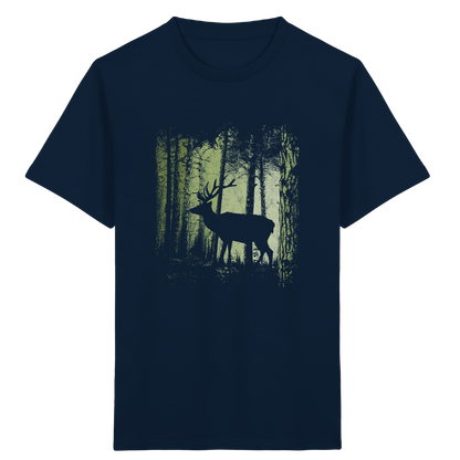 Hirsch im Zwielicht Wald - Kids Organic Shirt