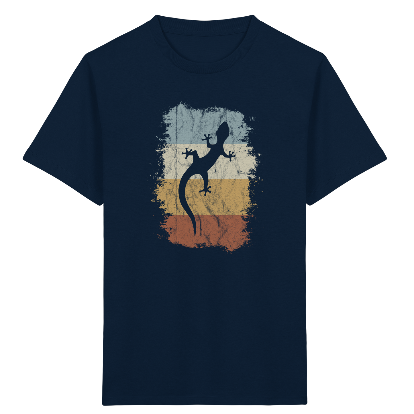 Retro Gecko Salamander Silhouette - Kids Organic Shirt