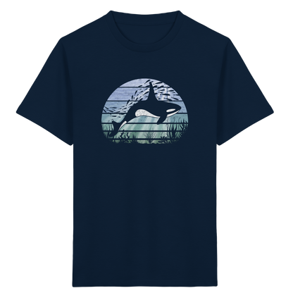 Retro Tiefsee Schwertwal Orca - Kids Organic Shirt