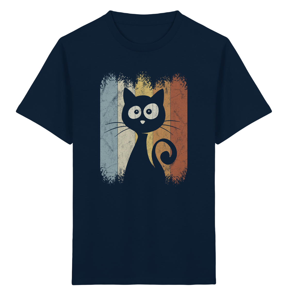 Retro Katze Silhouette - Kids Organic Shirt