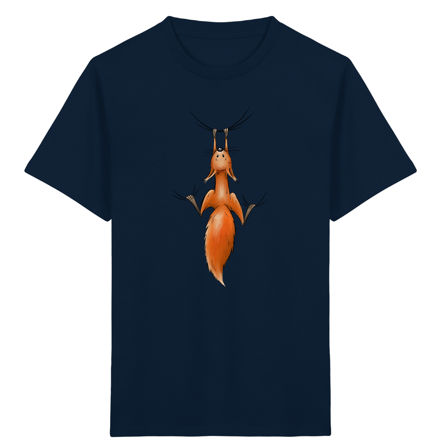 Rotes Eichhörnchen hängt ab - Kids Organic Shirt