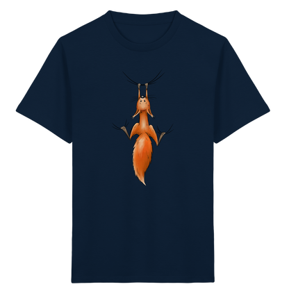 Rotes Eichhörnchen hängt ab - Kids Organic Shirt