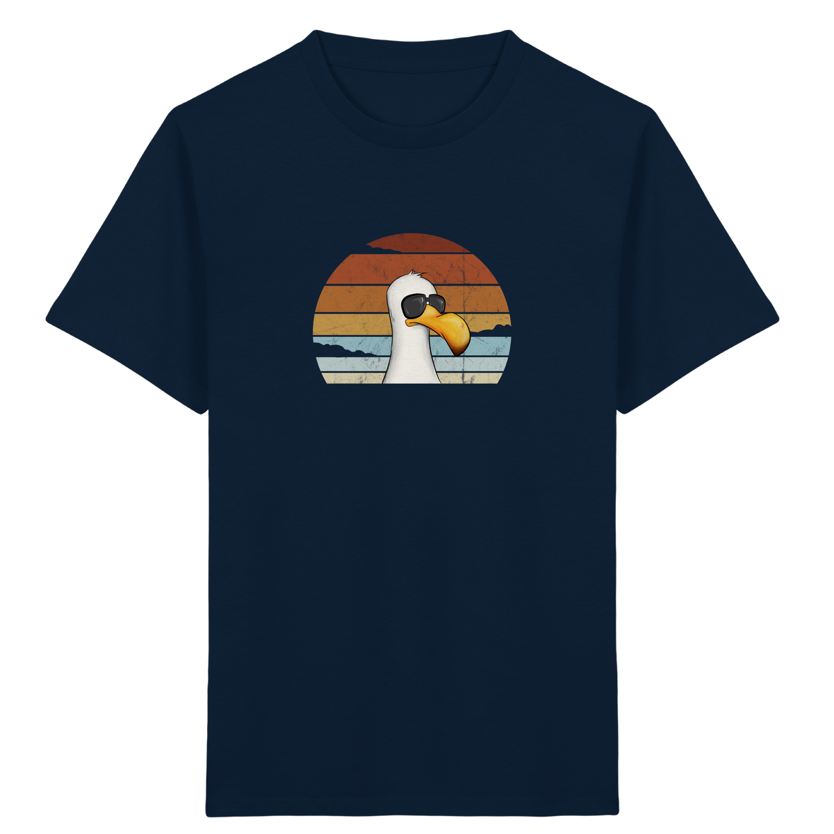 Cool lässige Retro Möwe - Kids Organic Shirt