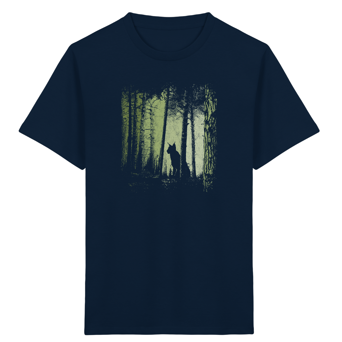 Luchs Wildkatze im Zwielicht Wald - Kids Organic Shirt