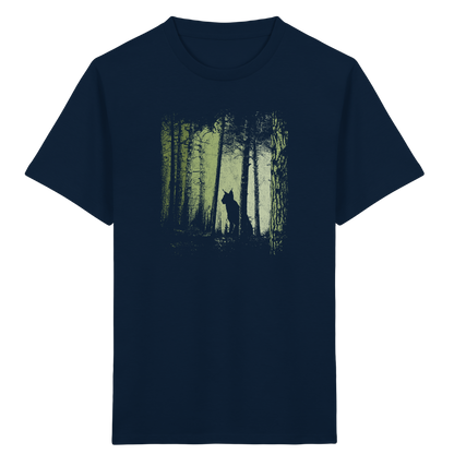 Luchs Wildkatze im Zwielicht Wald - Kids Organic Shirt