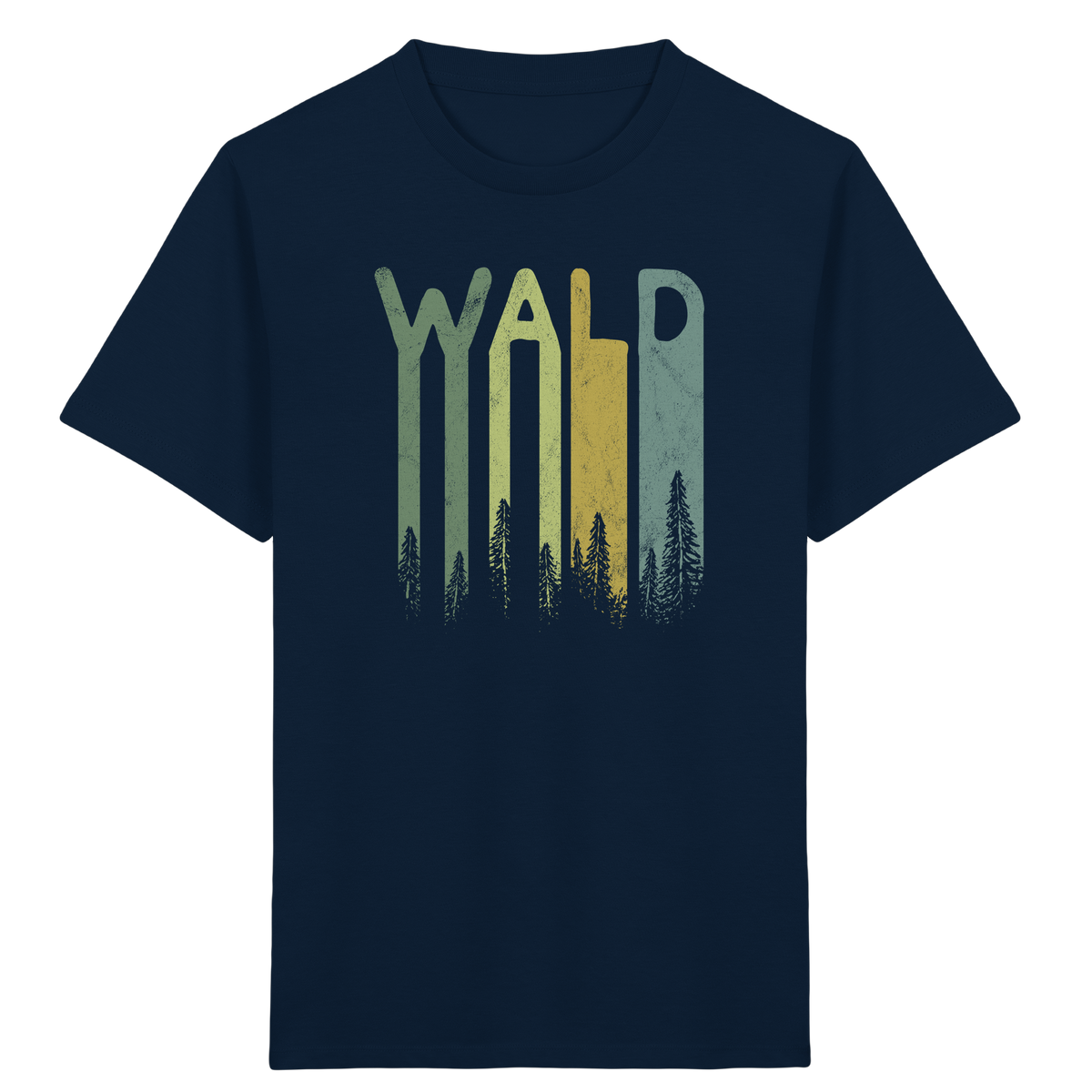 Wald Retro Forst Schriftzug - Kids Organic Shirt