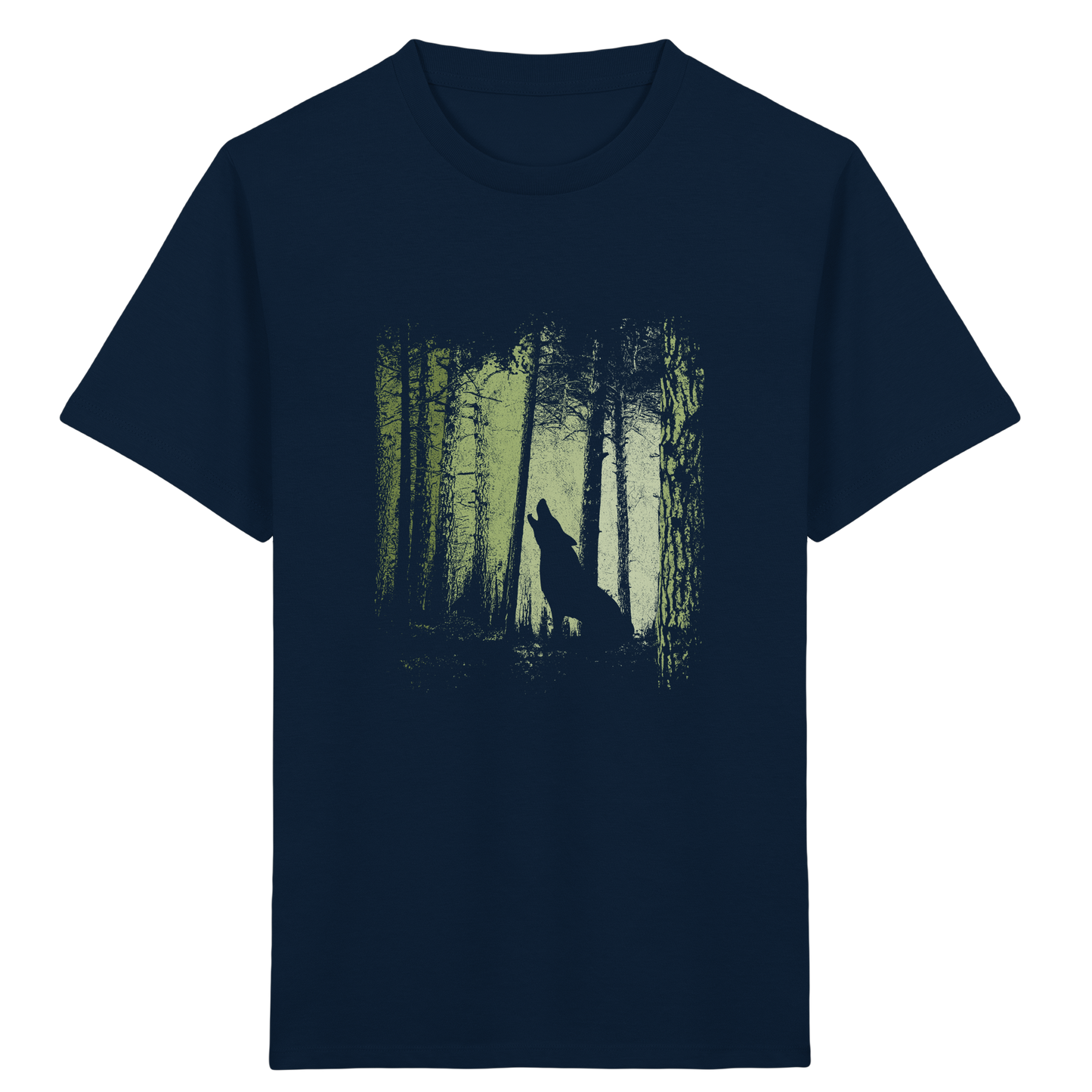 Einsamer Wolf im Zwielicht Wald  - Kids Organic Shirt