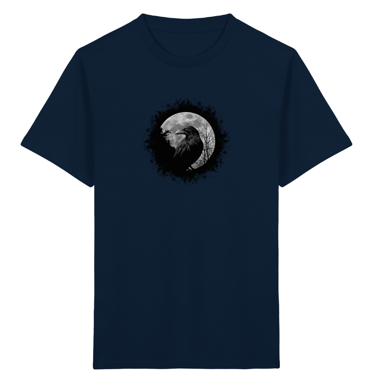 Schwarzer Rabe bei Vollmond  - Kids Organic Shirt
