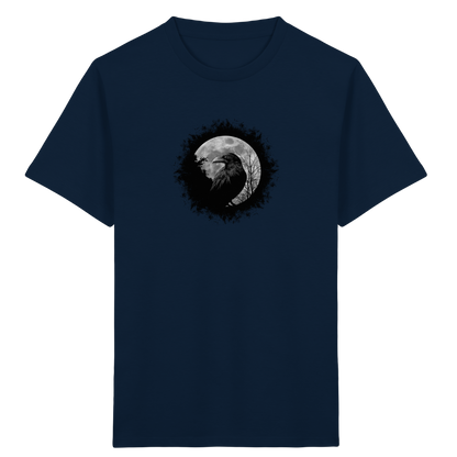 Schwarzer Rabe bei Vollmond  - Kids Organic Shirt