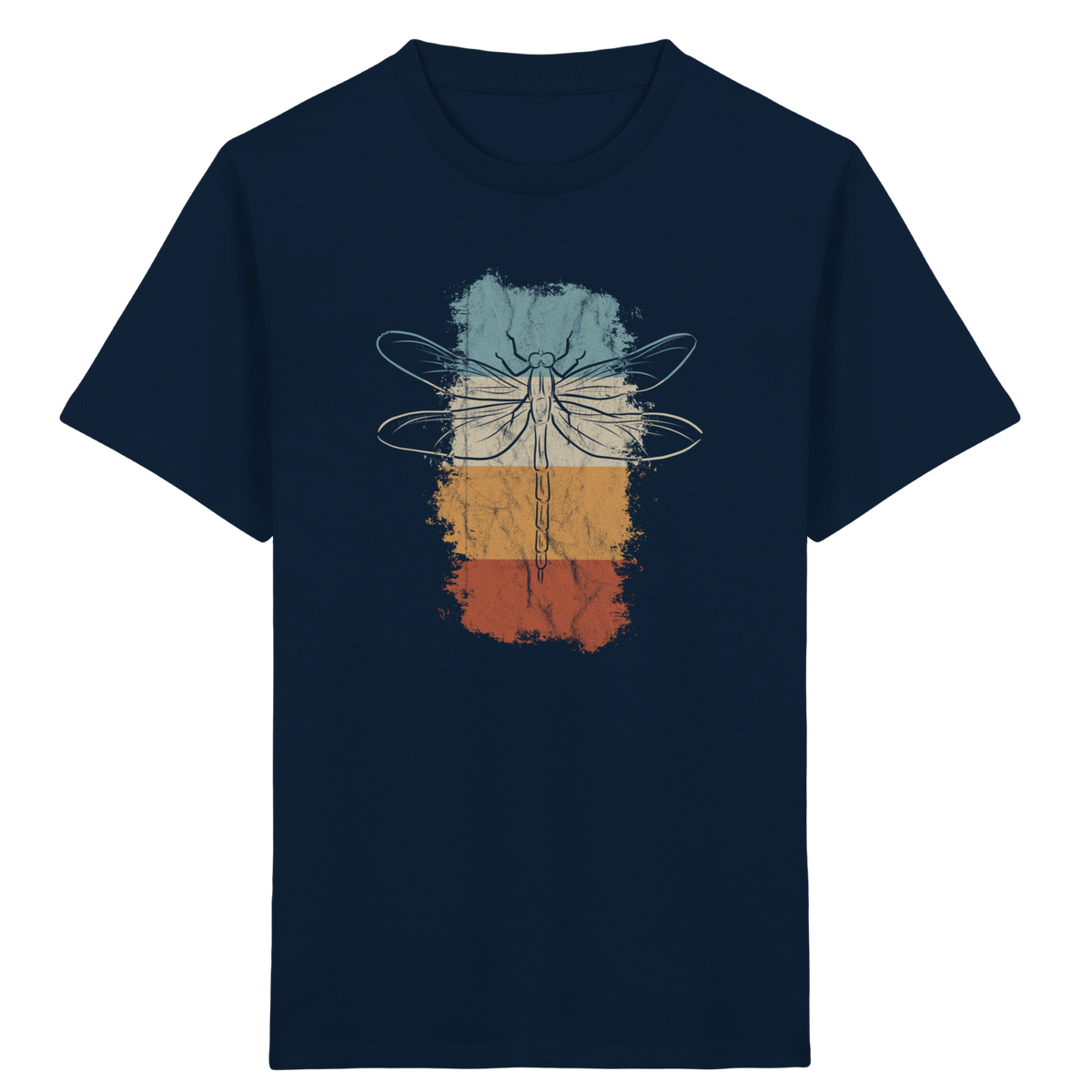 Retro Kunst Libelle | Vintage Dragonfly - Kids Organic Shirt