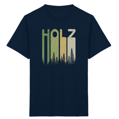 Holz Retro Wald Schriftzug - Kids Organic Shirt