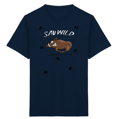 Sauwild wilde Sau | Wildschwein Keiler - Kids Organic Shirt