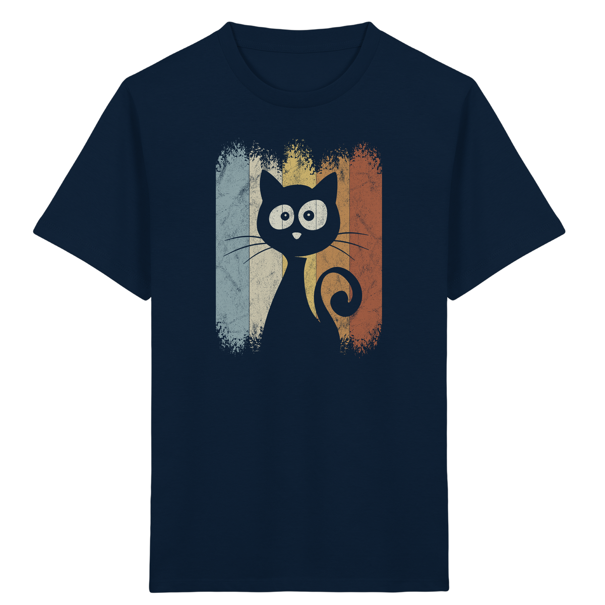 Retro Katze Silhouette - Kids Organic Shirt
