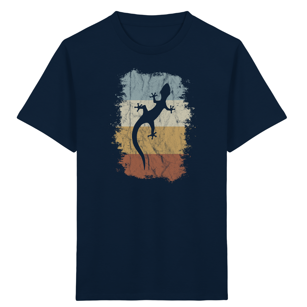 Retro Gecko Salamander Silhouette - Kids Organic Shirt