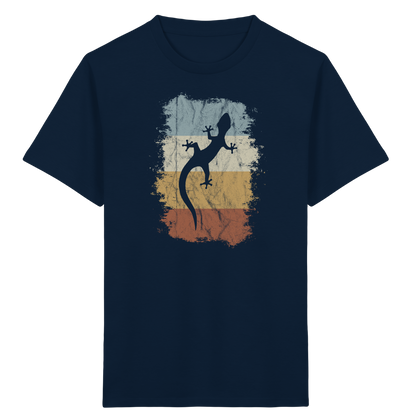 Retro Gecko Salamander Silhouette - Kids Organic Shirt