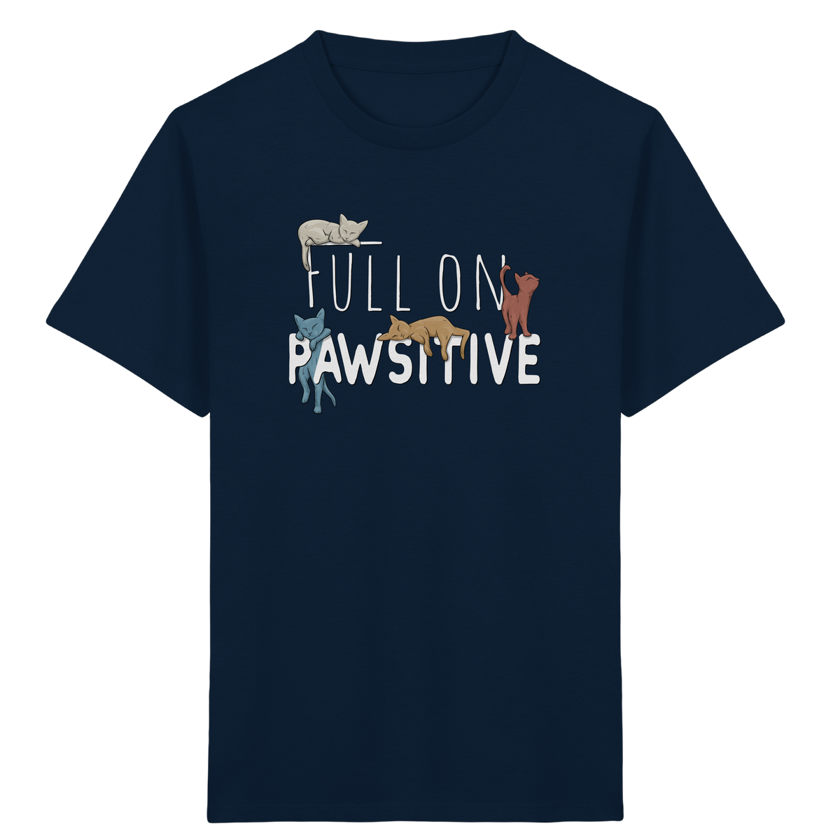 Full On Pawsitive! Gechillte Katzen - Kids Organic Shirt