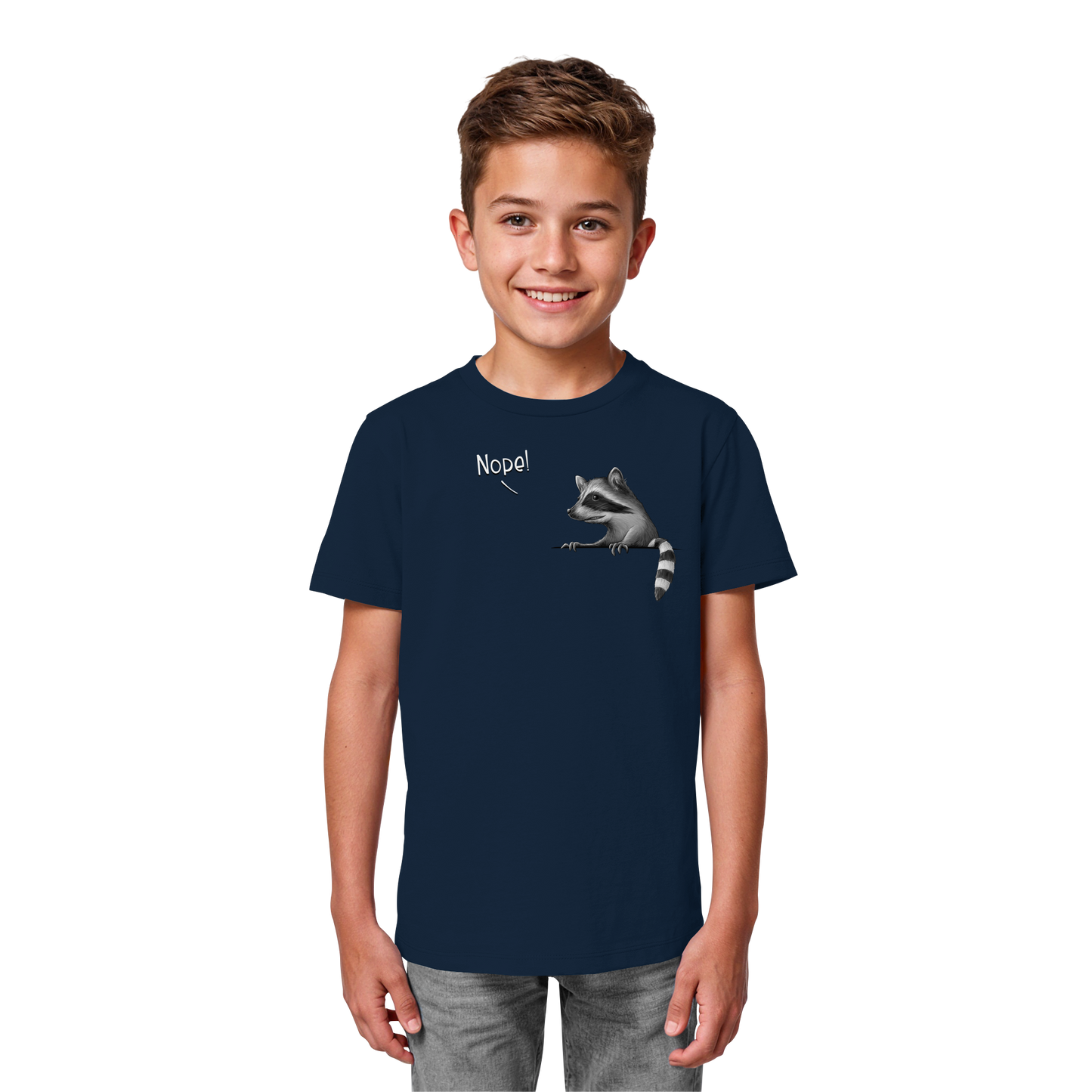 Nope! Frecher verwegener Waschbär - Kids Organic Shirt