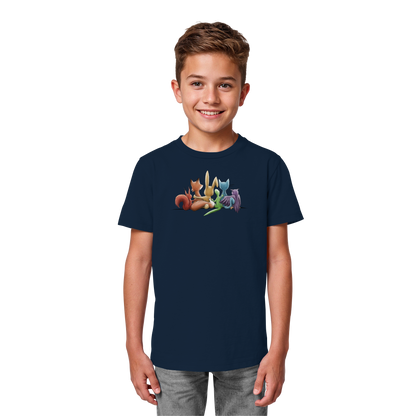 Regenbogen Tiere für Freundschaft, Toleranz und Vielfalt - Kids Organic Shirt