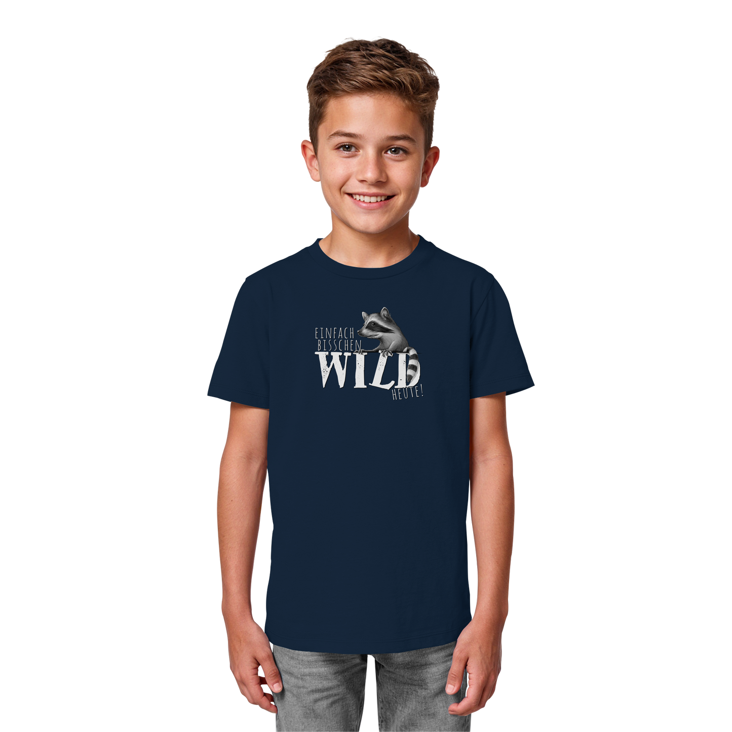 Bisschen wild heute! Waschbär - Kids Organic Shirt