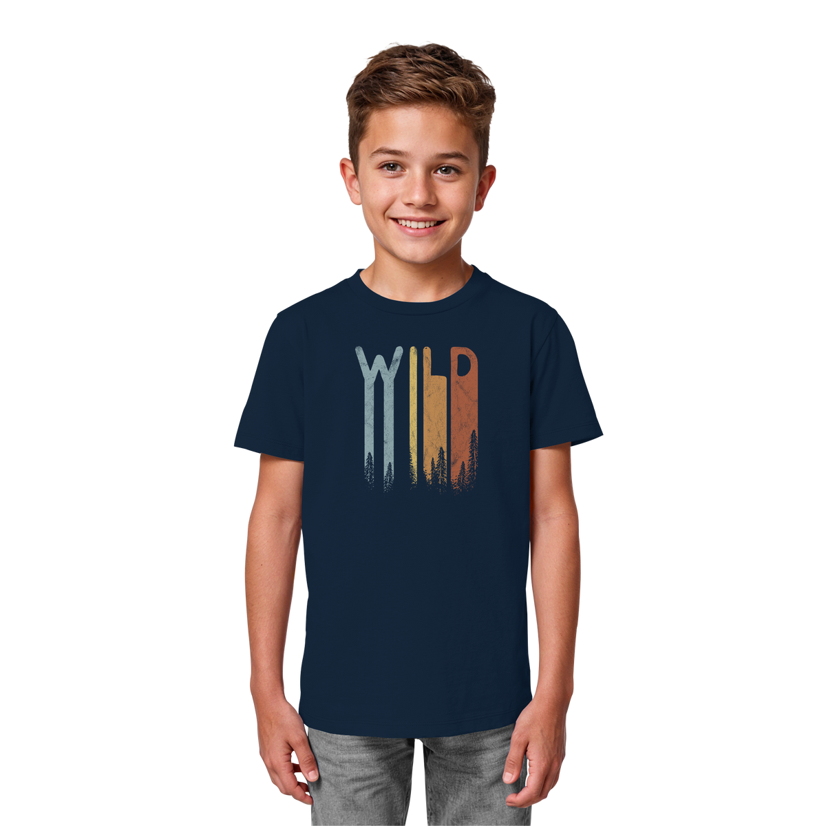 Wild Retro Schriftzug - Kids Organic Shirt