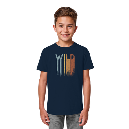 Wild Retro Schriftzug - Kids Organic Shirt