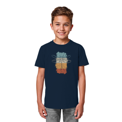 Retro Kunst Libelle | Vintage Dragonfly - Kids Organic Shirt
