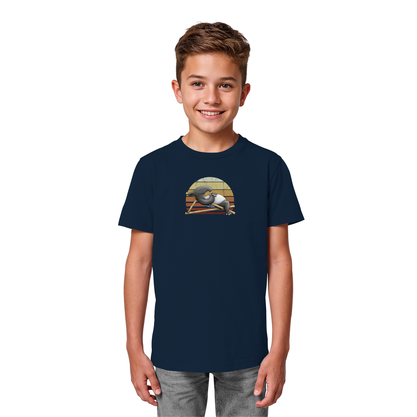 Lässiger Retro Sundown Tapir - Kids Organic Shirt