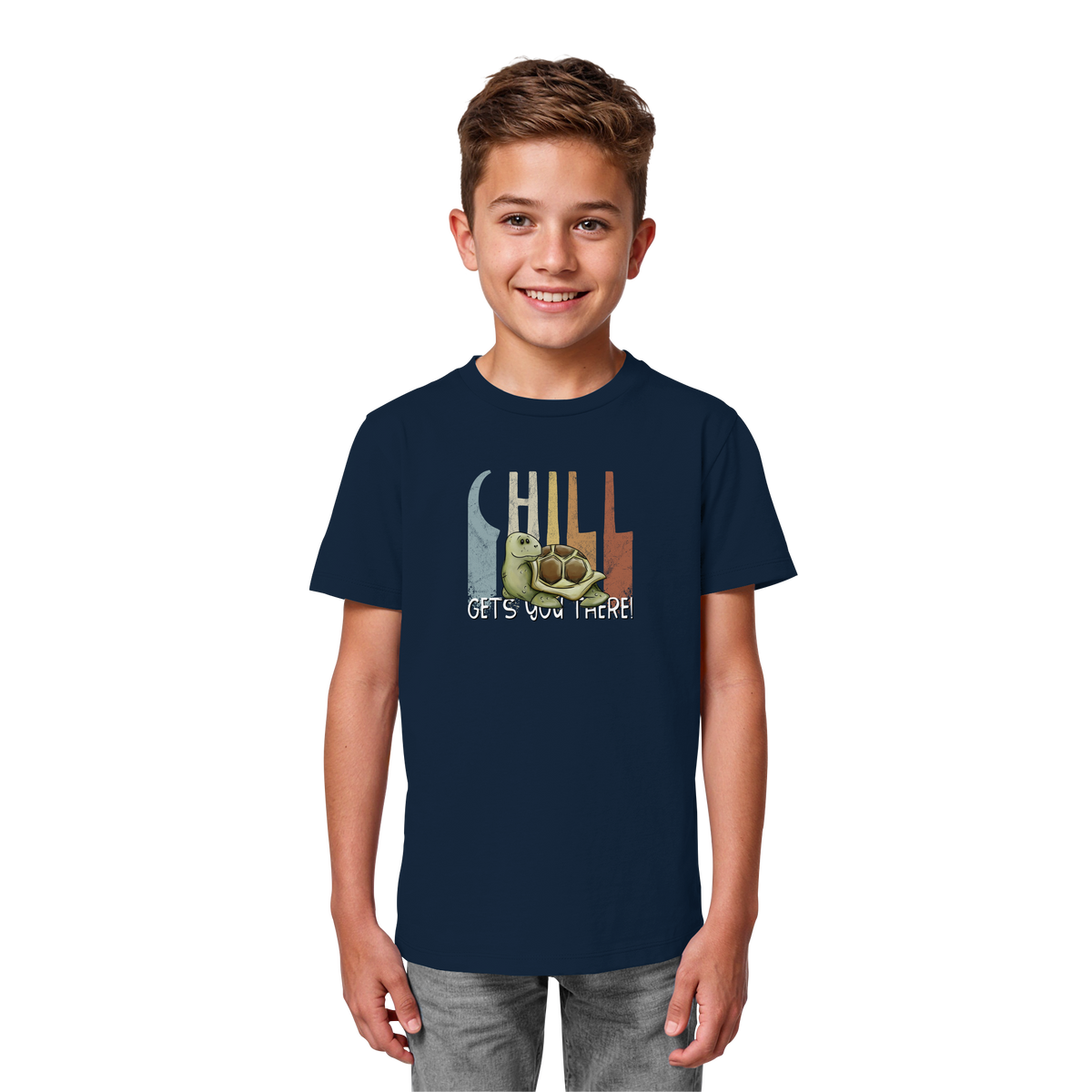 Gechillt gemütliche Schildkröte - Kids Organic Shirt